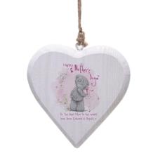 Personalised Me to You Mother's Day Hanging Wooden Heart